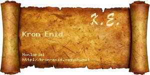 Kron Enid névjegykártya
